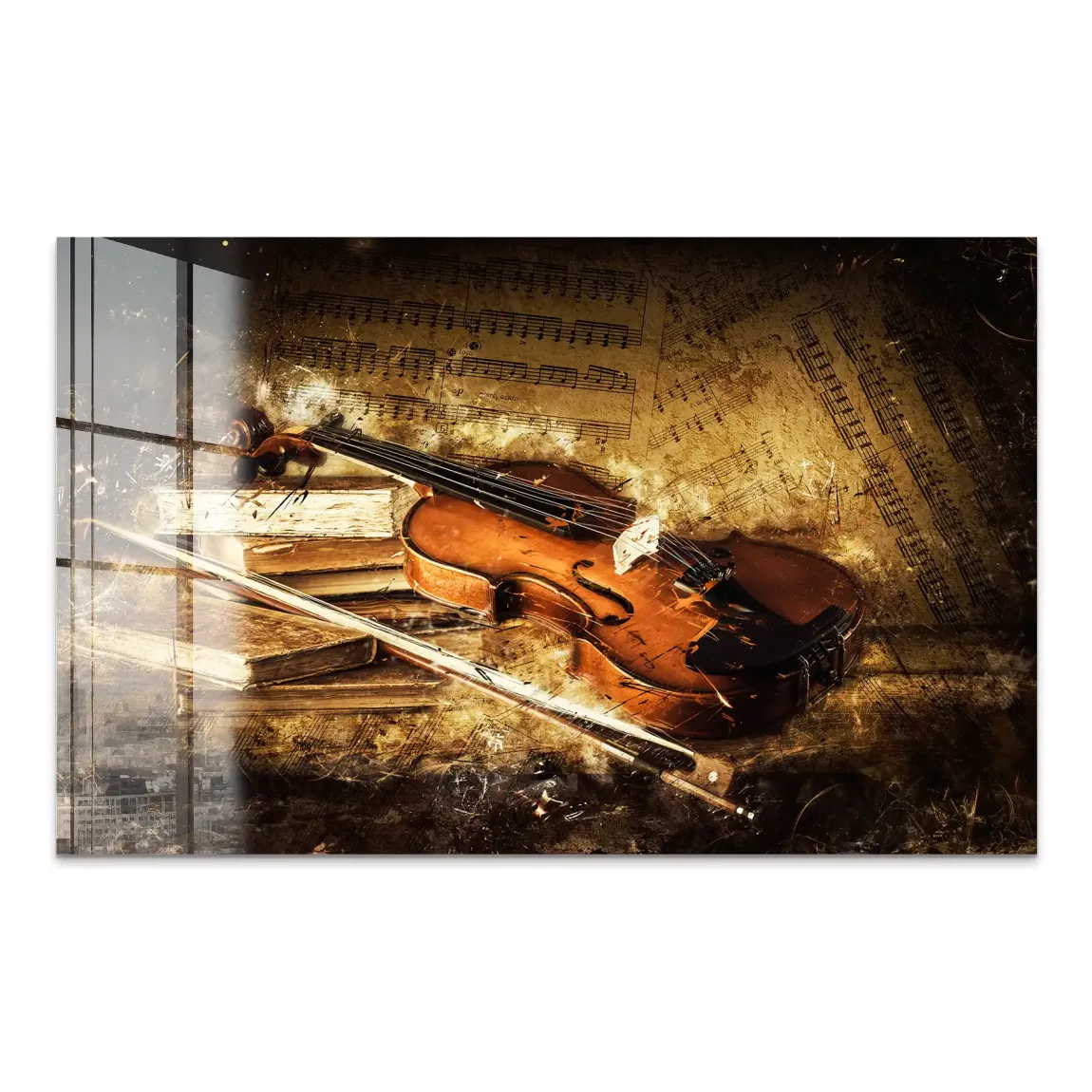 Golden Strings Melodie Acrylglas Bild