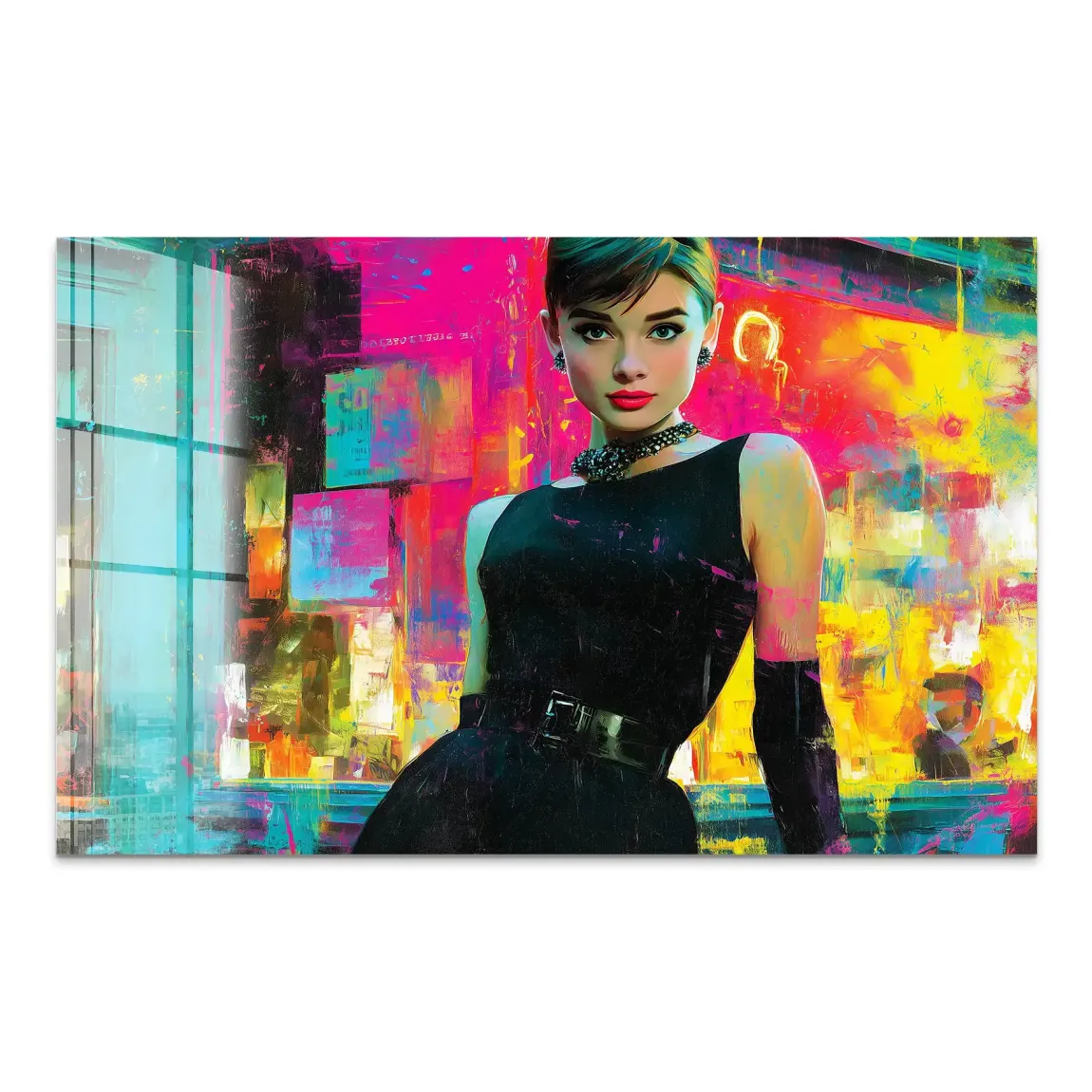 Audrey Hepburn Midnight Elegance Acrylglas Bild