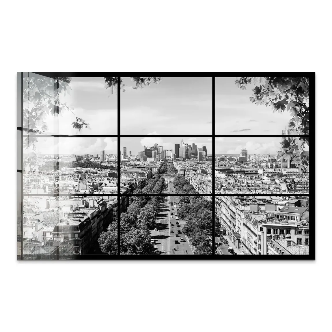 Paris Avenue Noir Acrylglas Bild