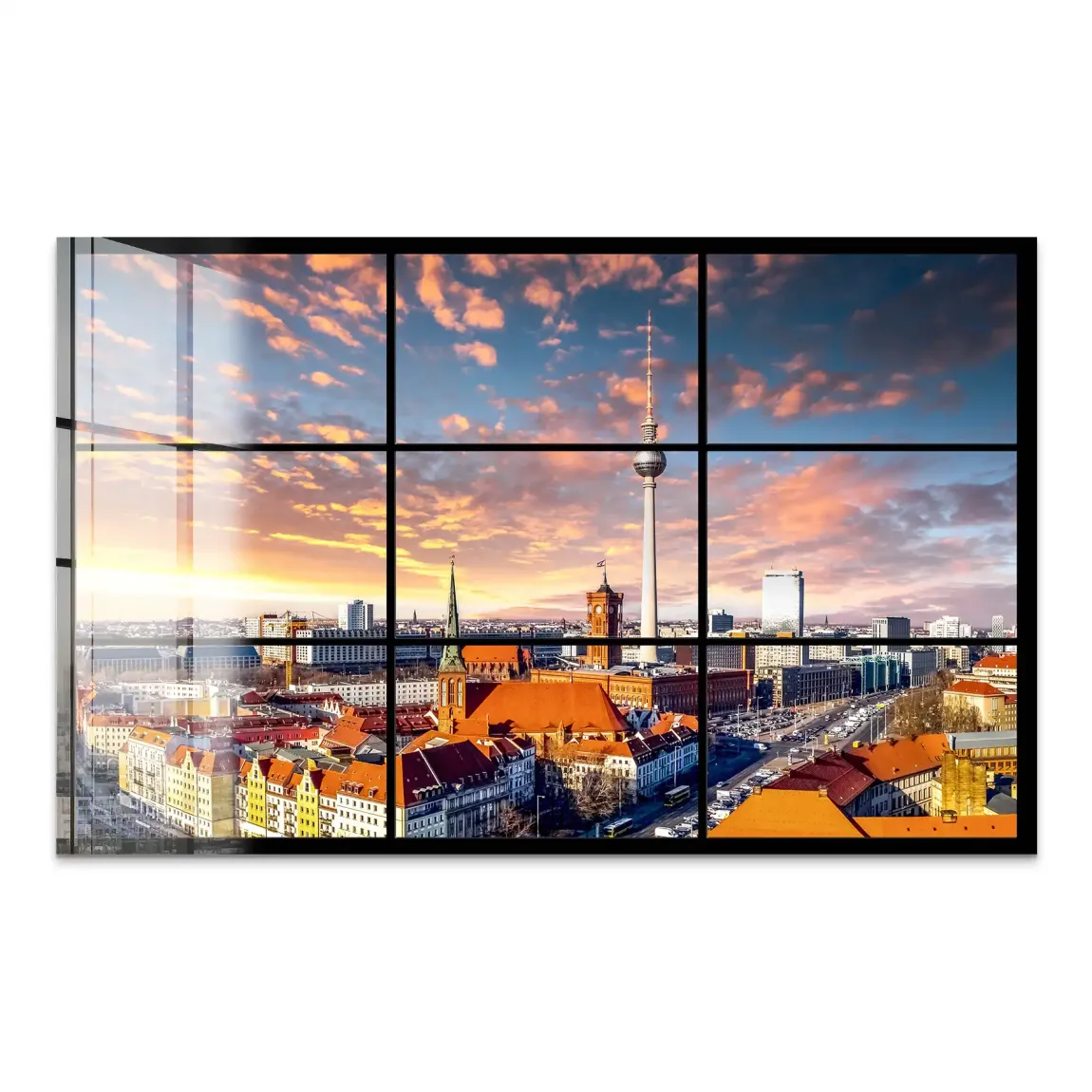 Berlin Skyline Acrylglas Bild