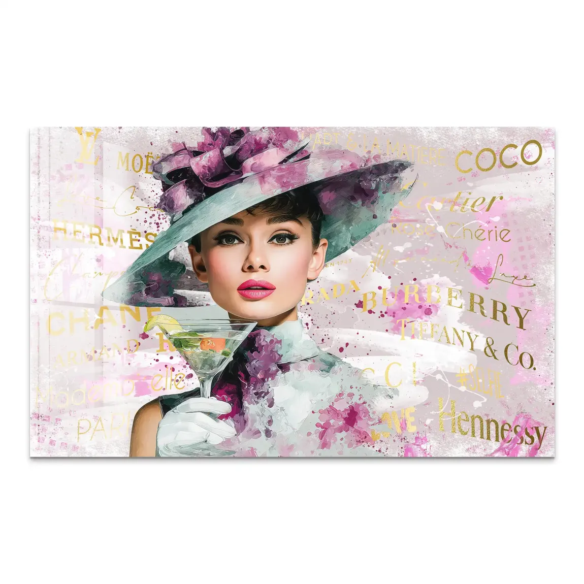 Audrey Hepburn Couture Elegance Acrylglas Bild