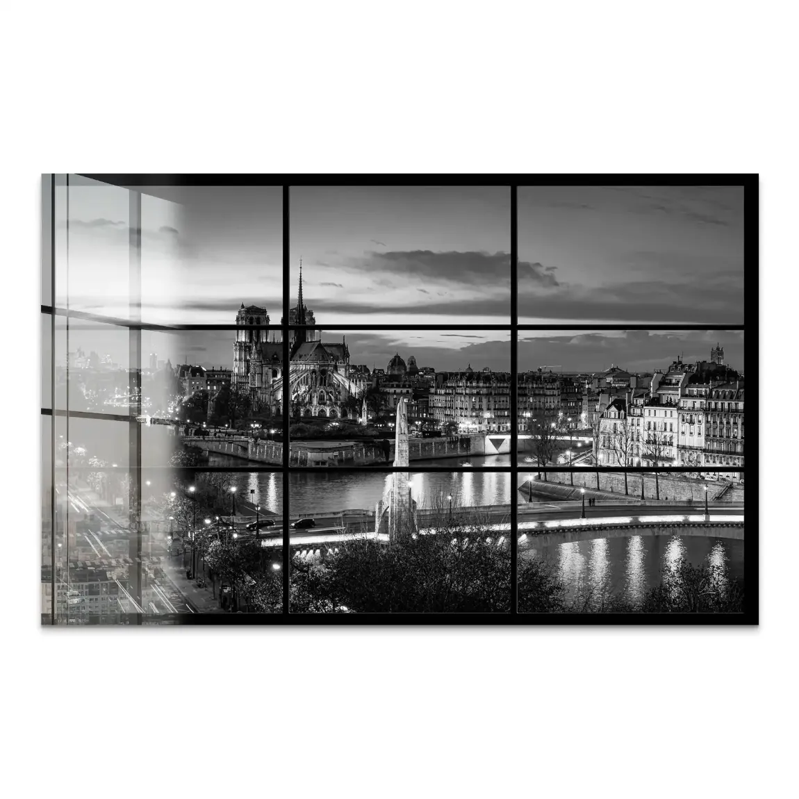 Paris Lights Noir Acrylglas Bild