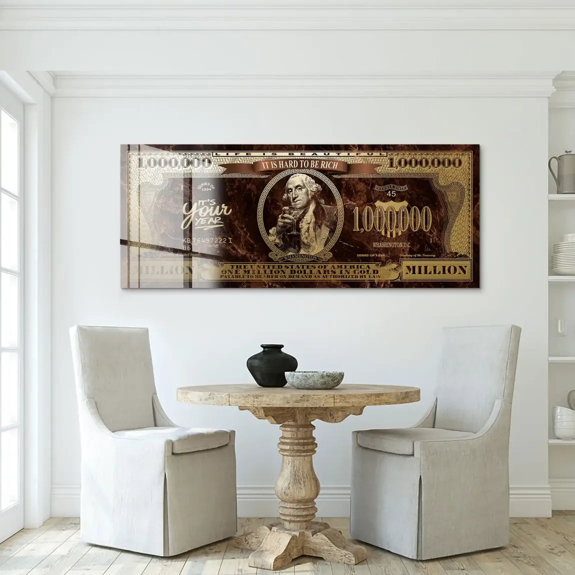 Gold Dollar George Washington Acrylglas Bild