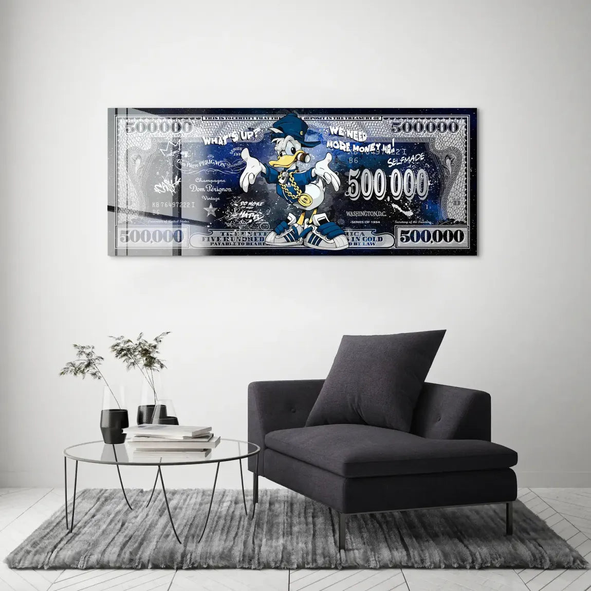 Donald More Money Acrylglas Bild INGALERIE