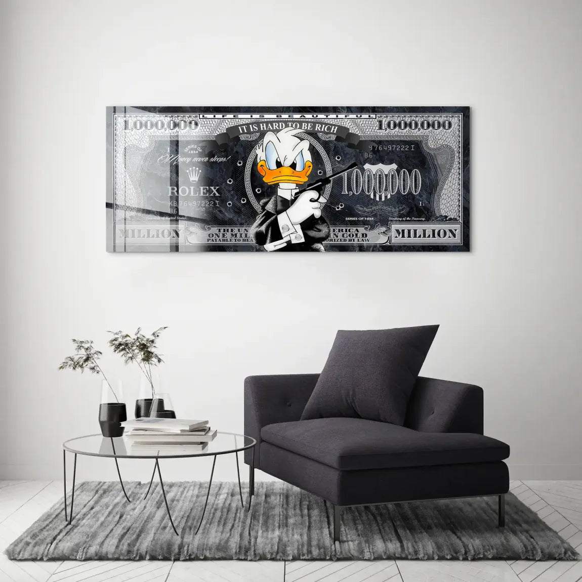 Donald Duck Bond Game Pop Art Acrylglas Bild INGALERIE