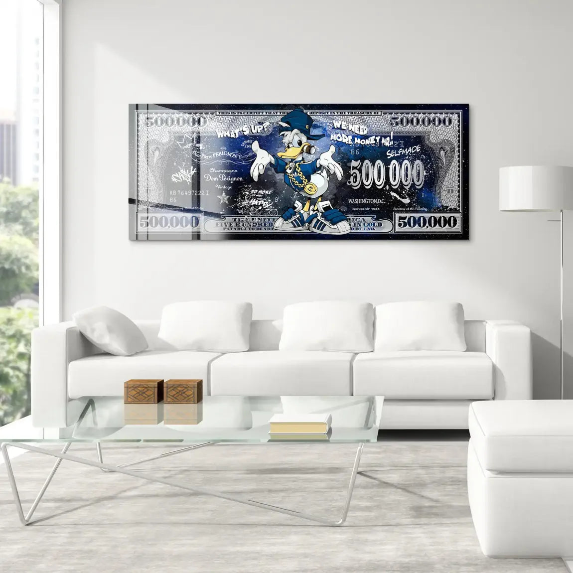 Donald More Money Acrylglas Bild INGALERIE