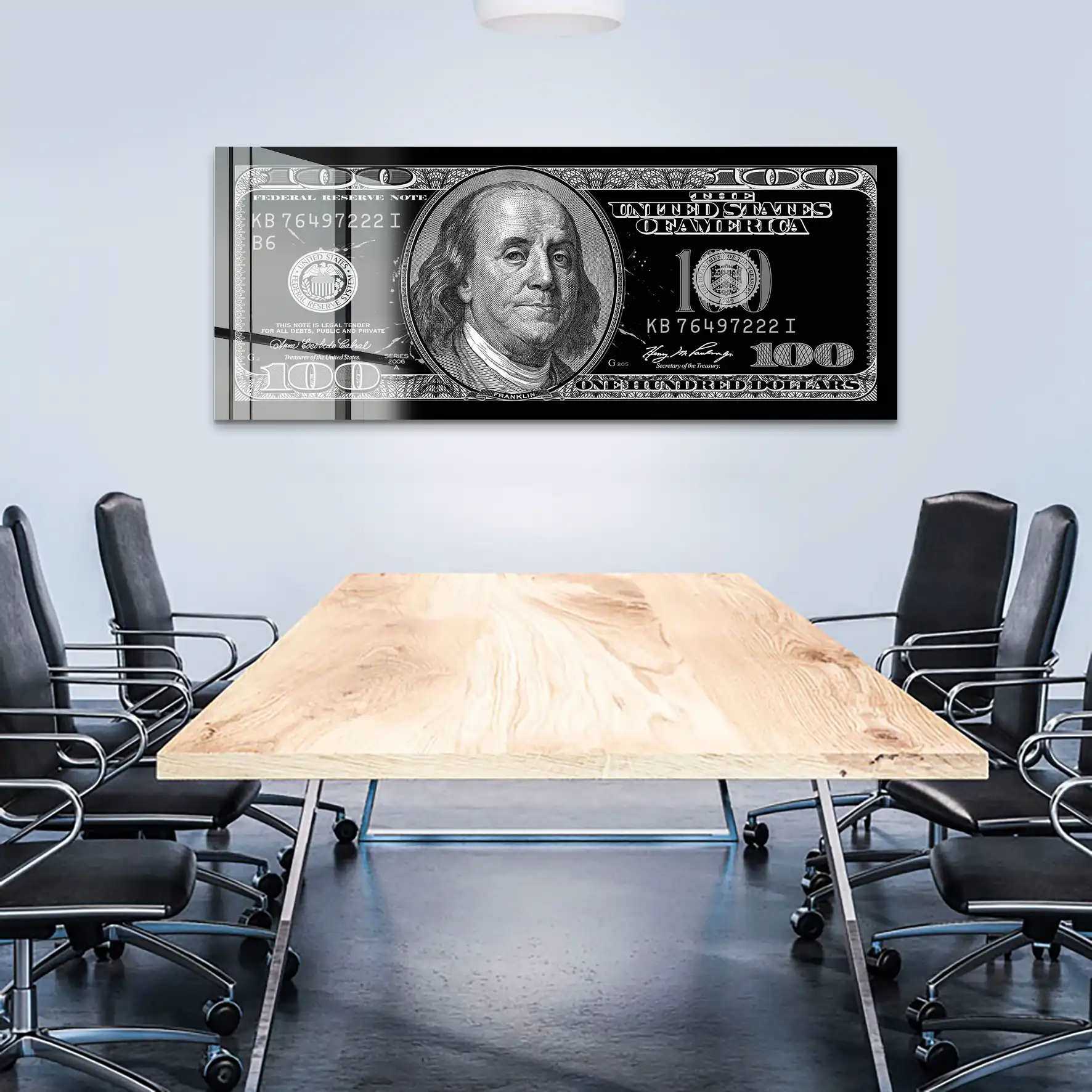 100 Dollar Acrylglas Bild INGALERIE