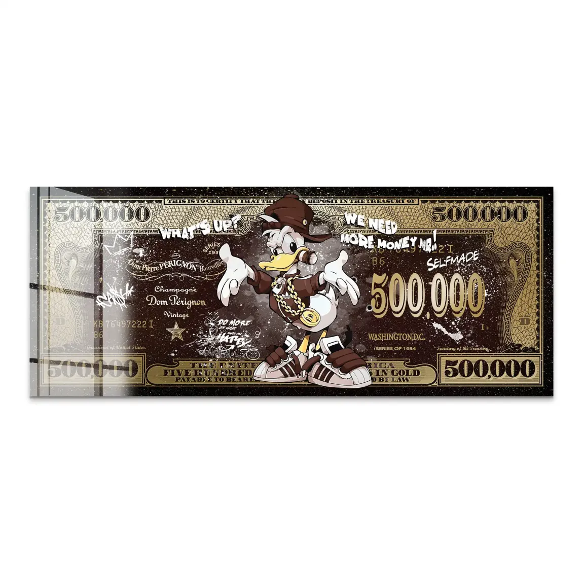 Donald Duck Whats Up Retro Dollar Acrylglas Bild INGALERIE