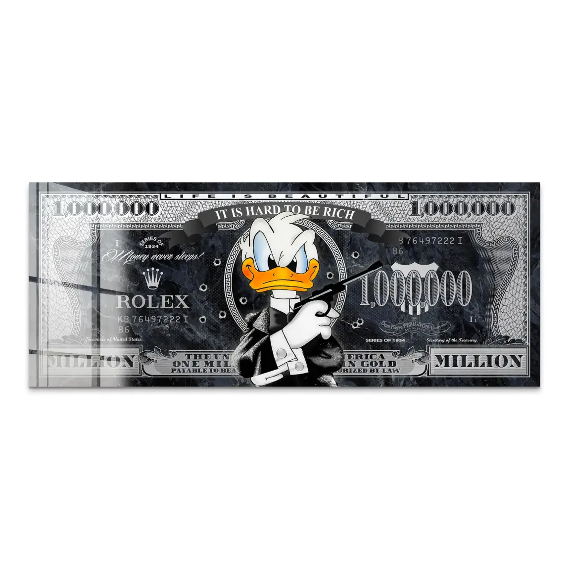 Donald Duck Bond Game Pop Art Acrylglas Bild INGALERIE