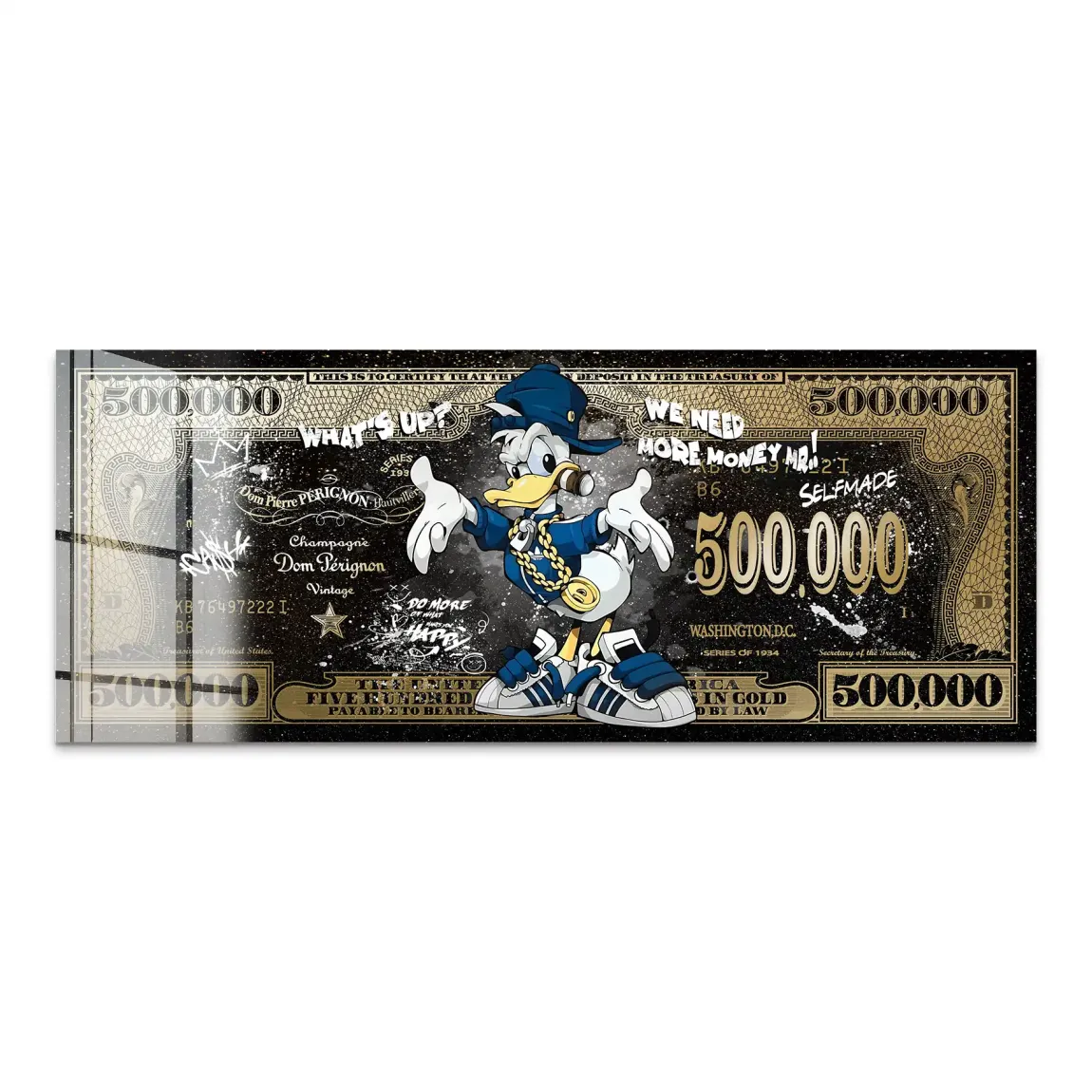 Donald Duck Whats Up Dollar Style Acrylglas Bild INGALERIE