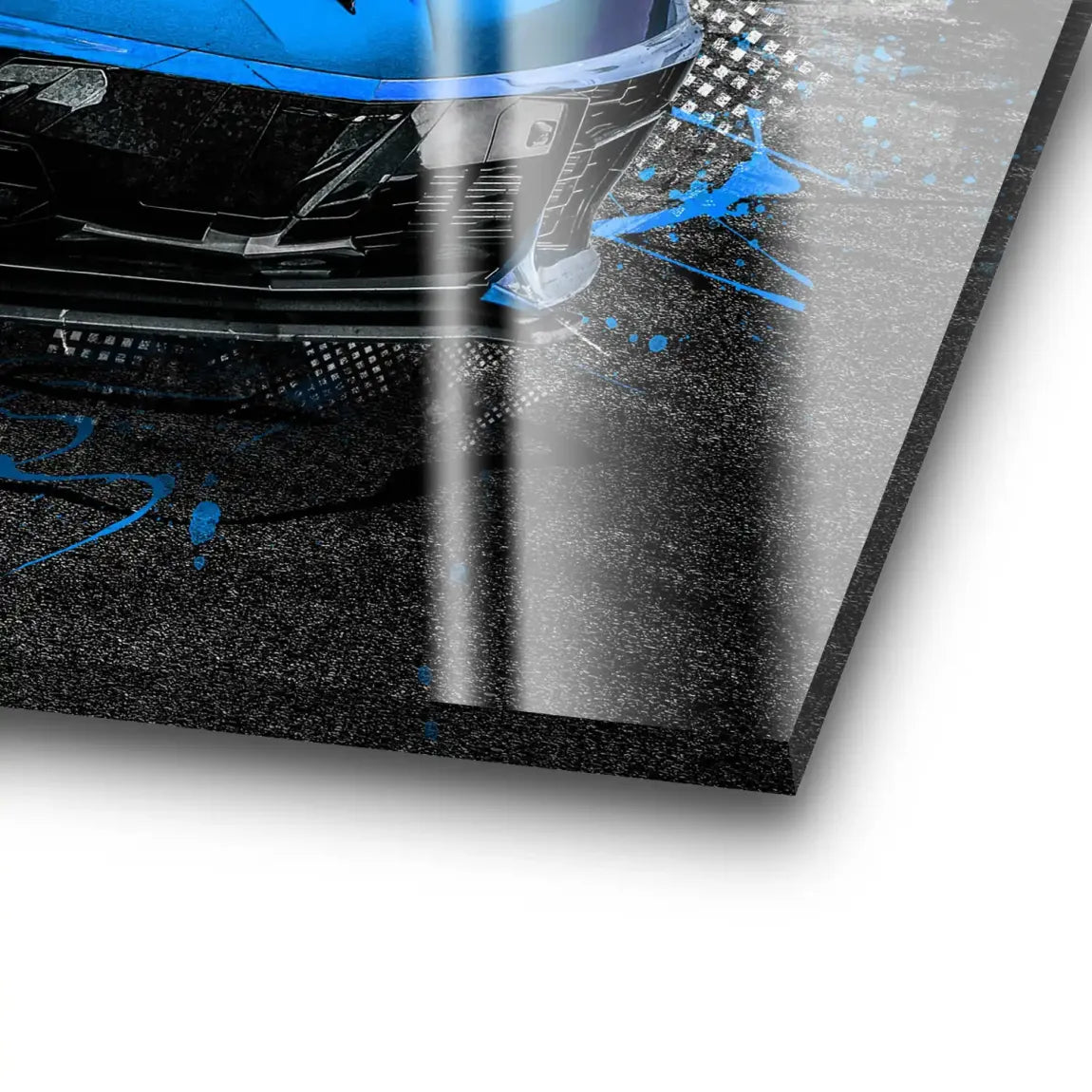 Corvette C8 Abstrak Blue Style Acrylglas Bild INGALERIE