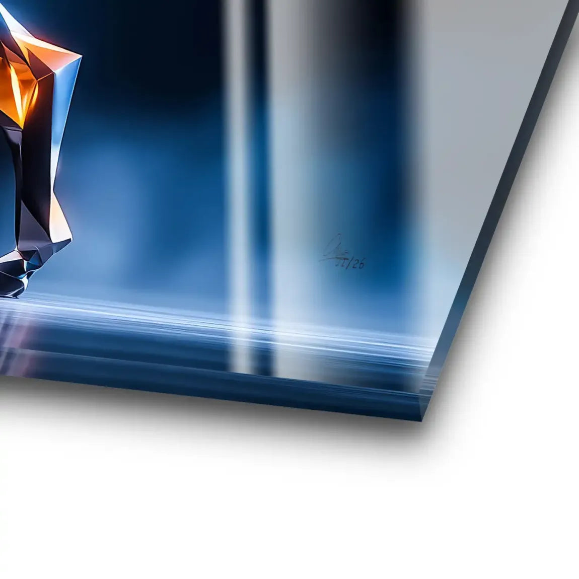 Kristall Hirsch Acrylglas Bild