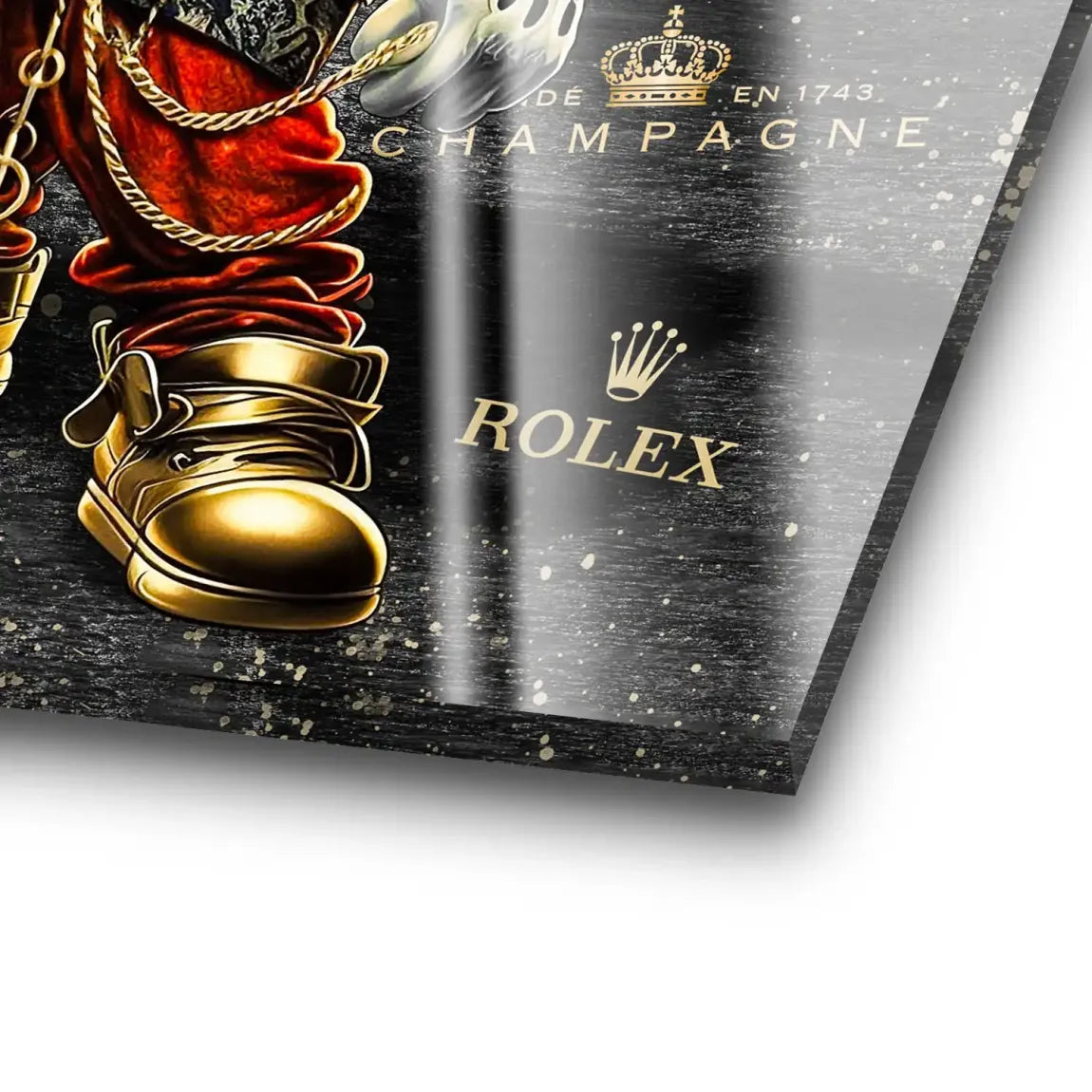 Mickey Gold 356 Porsche Acrylglas Bild