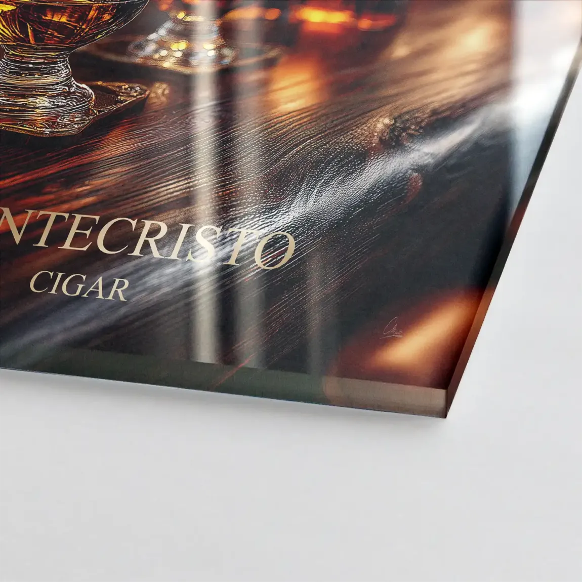 Amber Delight Cognac Acrylglasbild