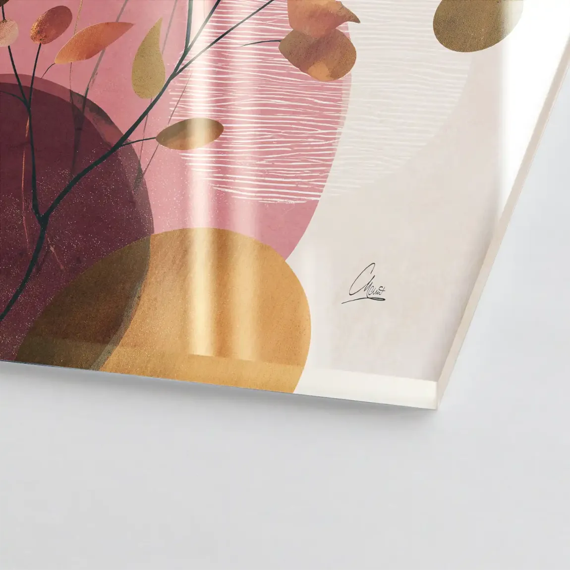 Golden Terra Harmony Acrylglasbild