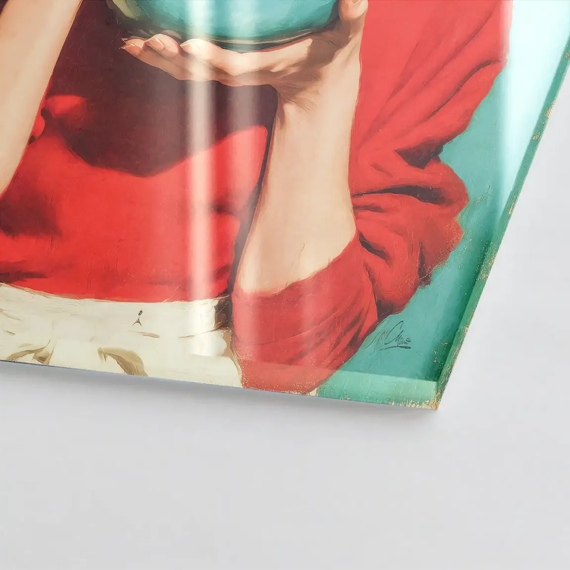 Audrey Hepburn Pasta Moments Acrylglasbild