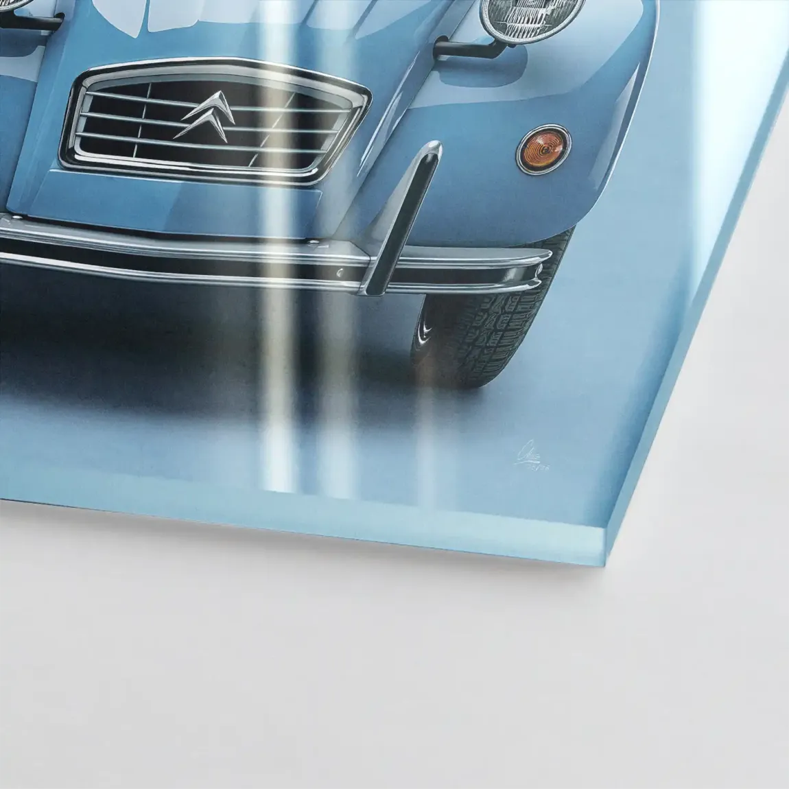 Citroen 2CV Bleu Acrylglasbild