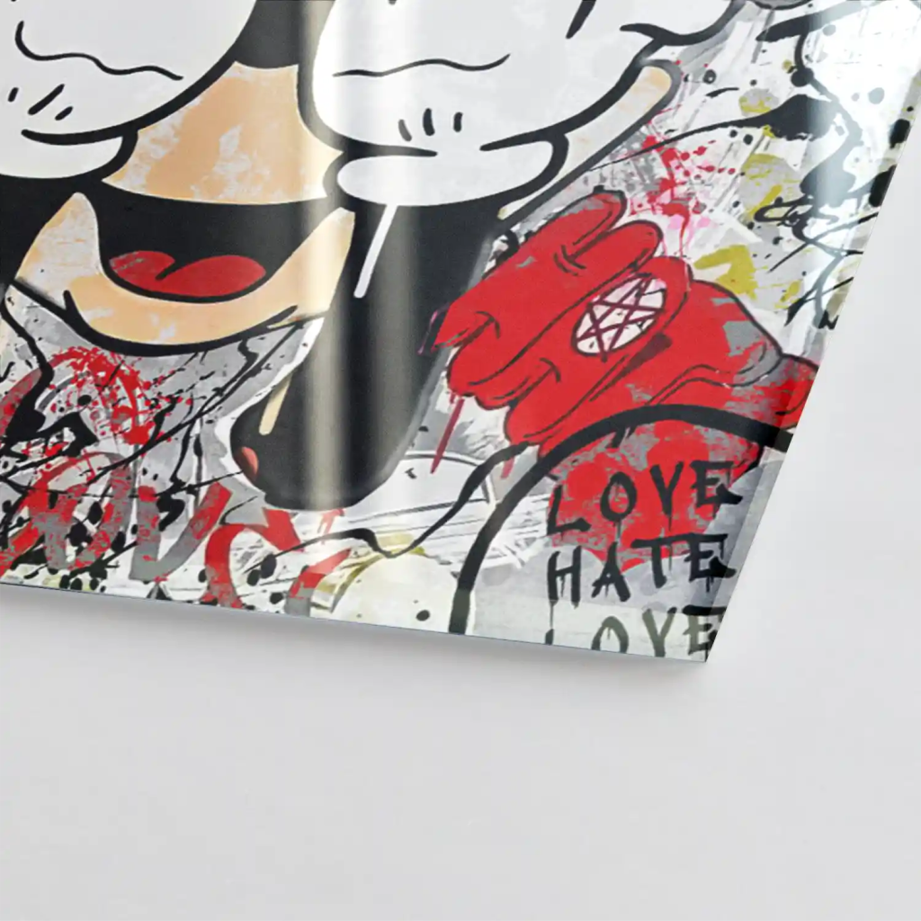 Micky Graffiti Street Art Acrylglas Bild INGALERIE
