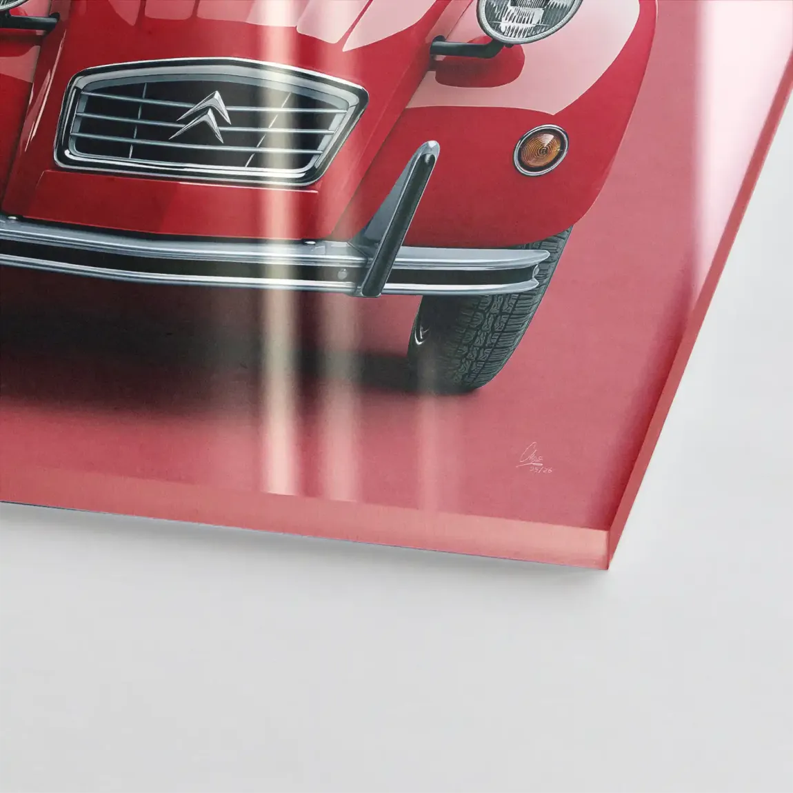 Citroen 2CV Rouge Acrylglasbild