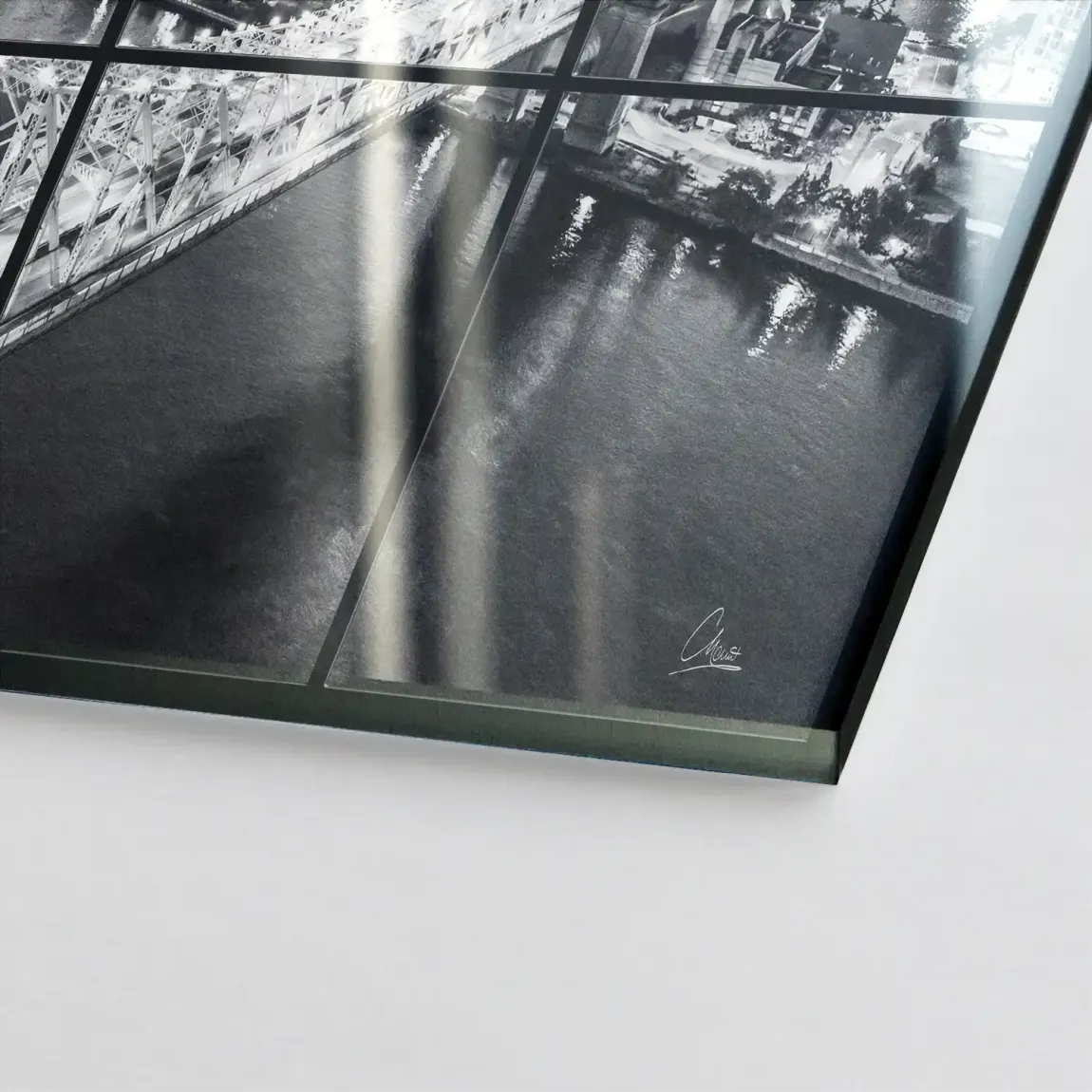 Bridge Lights New York Acrylglasbild