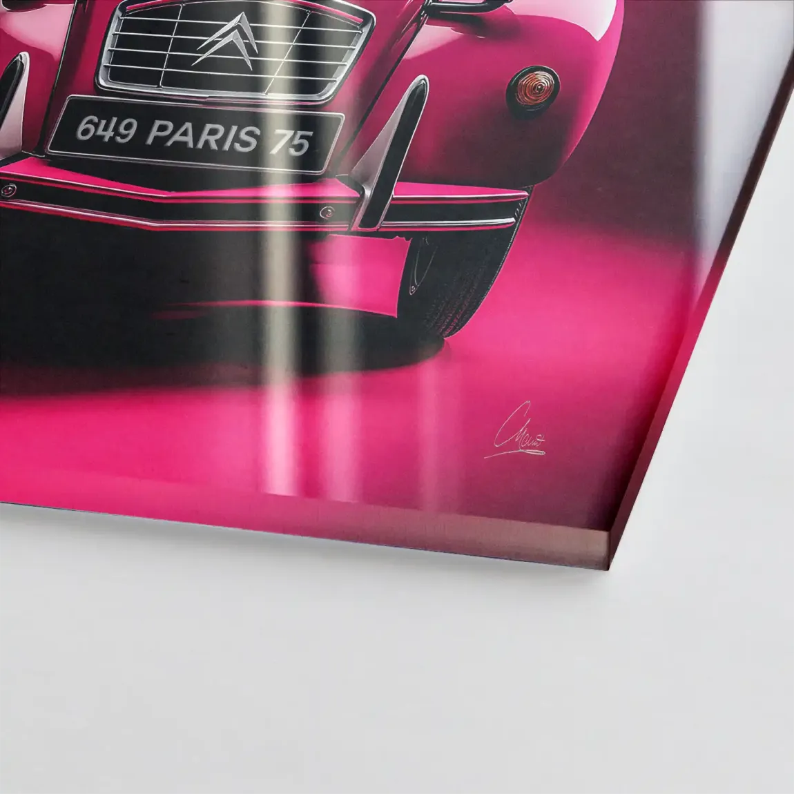 Pink Magic 2CV Acrylglasbild