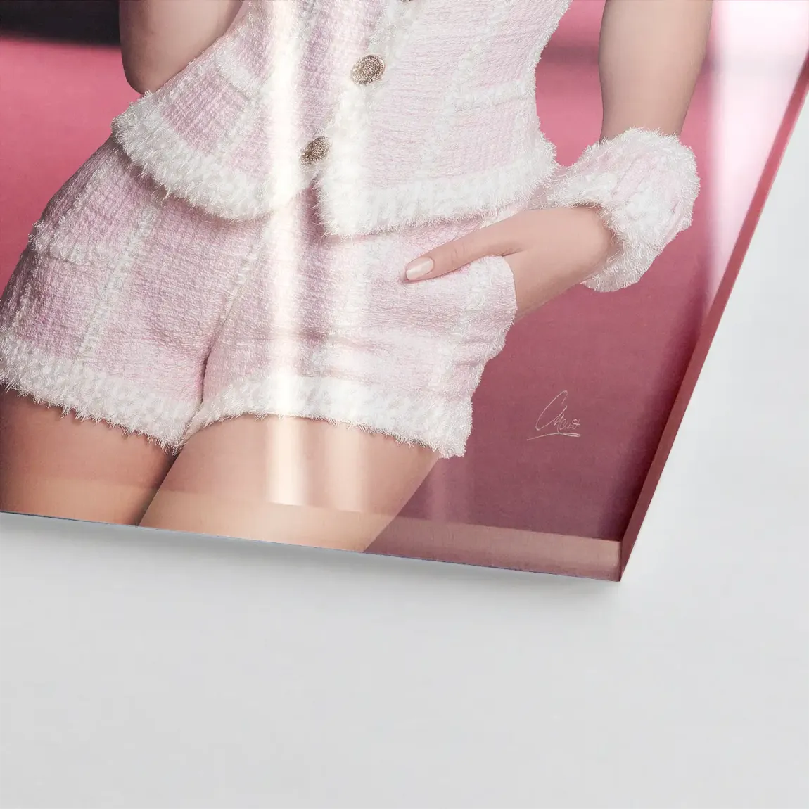 Pink Couture Marilyn Monroe Acrylglasbild