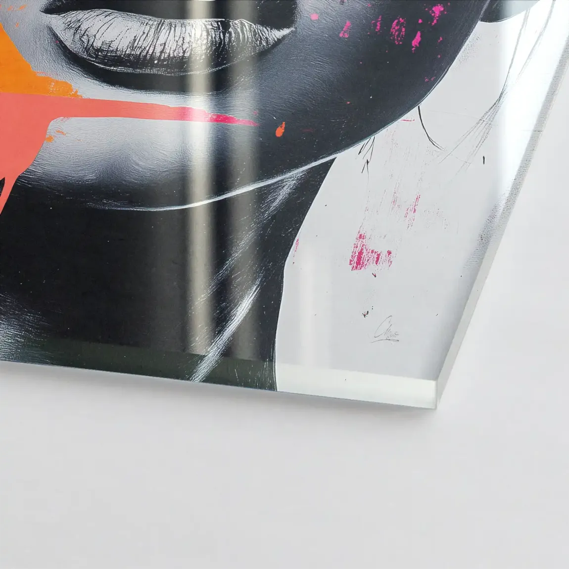Abstrakt Pink Allure Acrylglasbild