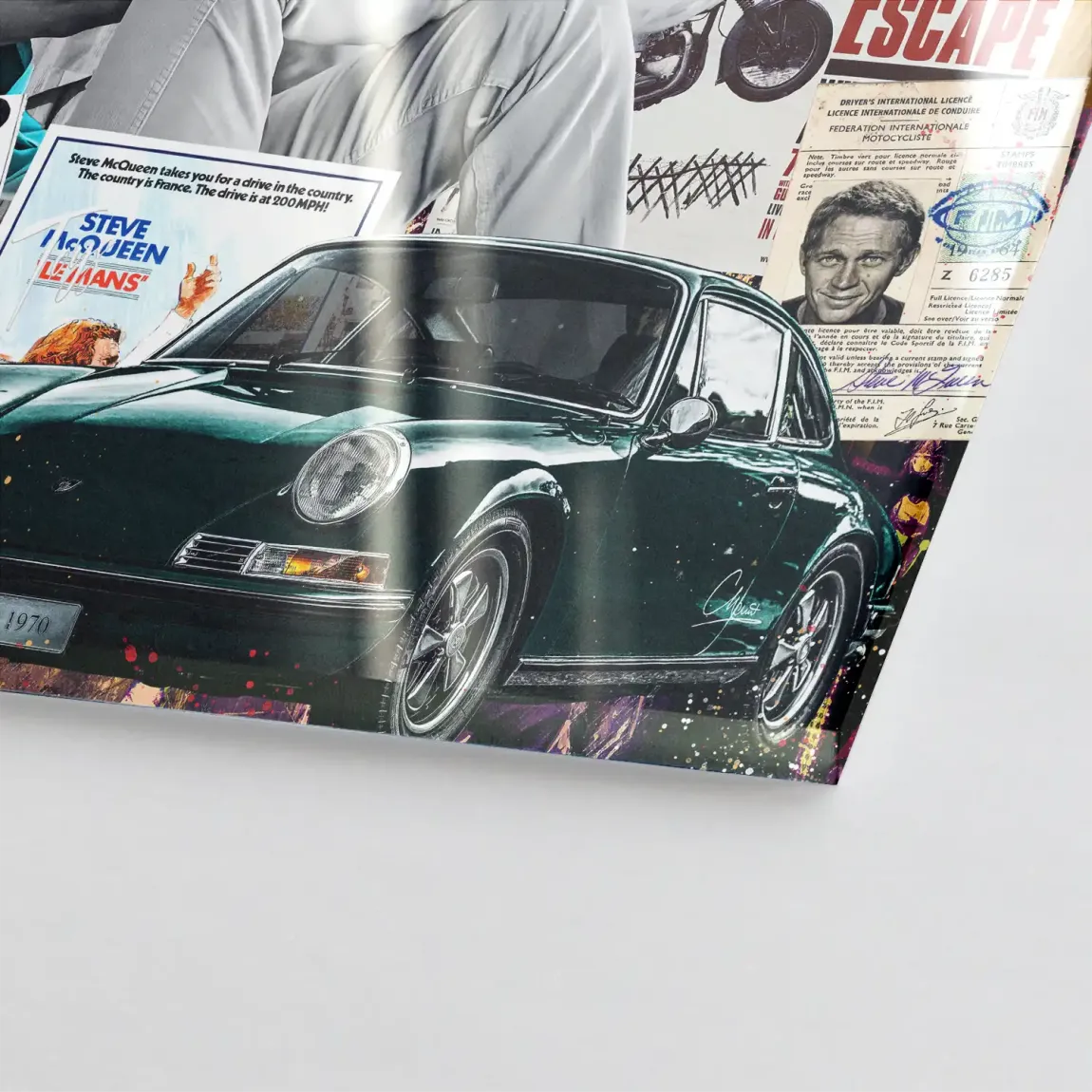 Steve McQueen Retro Drive Acrylglasbild