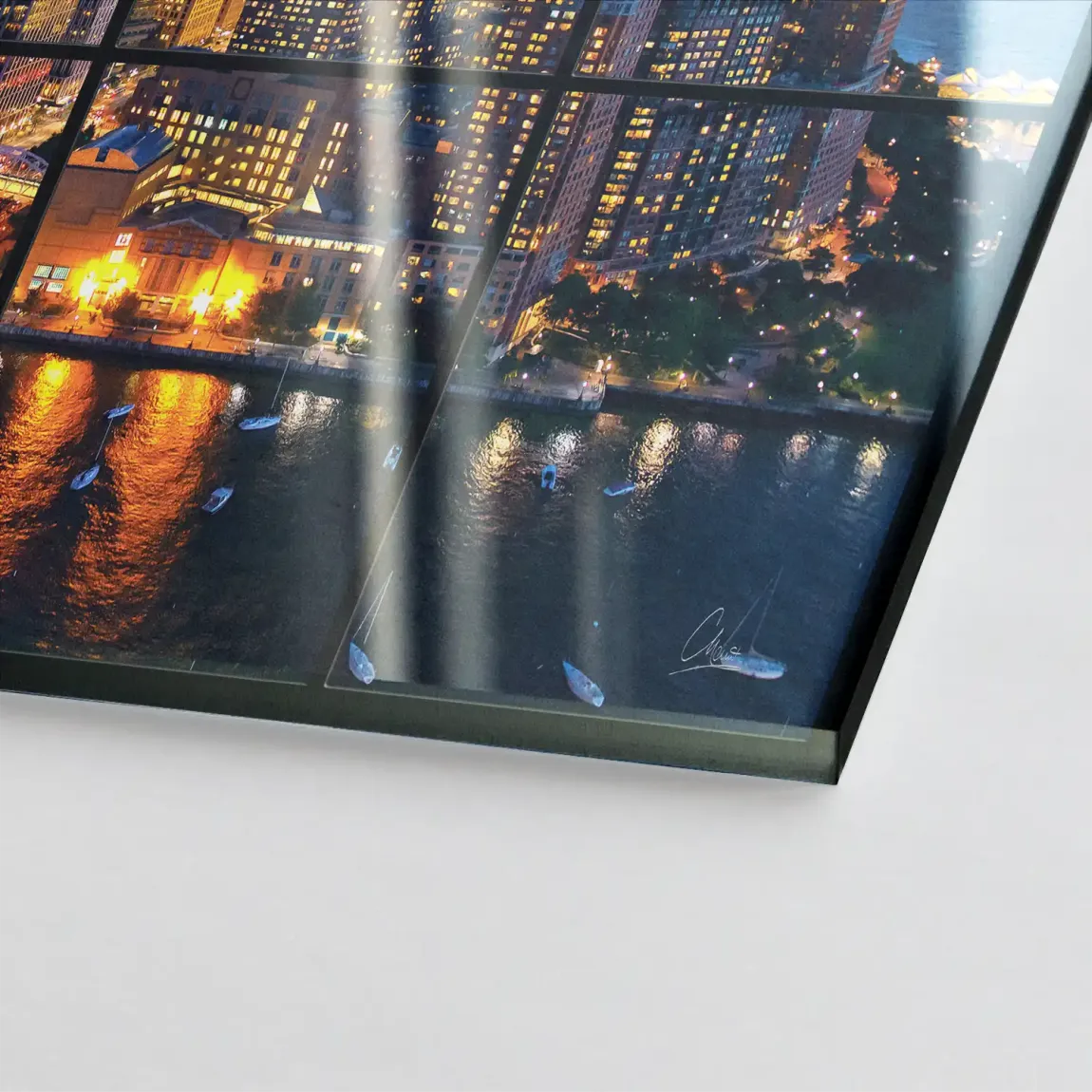 Skyline Lights New York Acrylglasbild