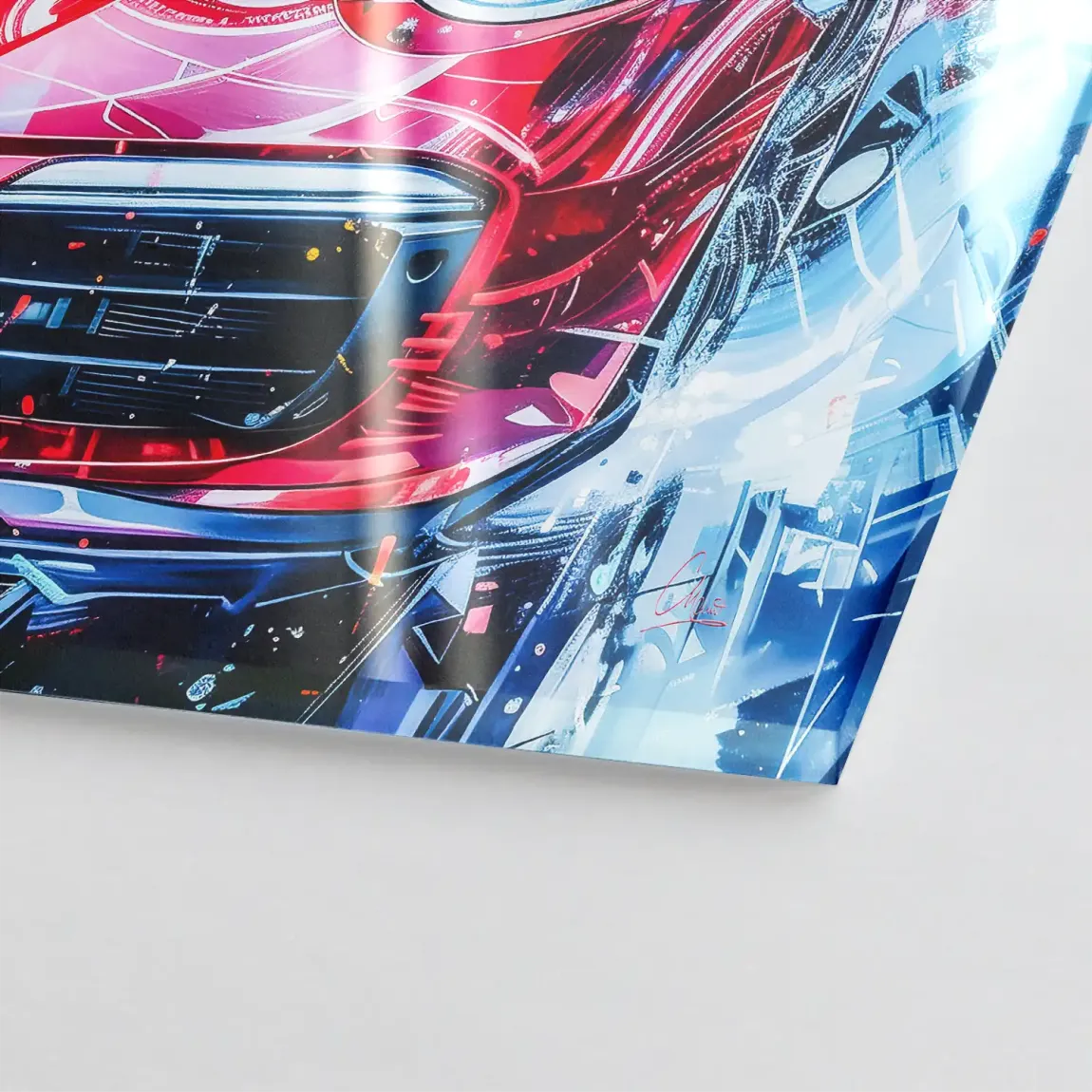 Red Pulse 911 Porsche Acrylglasbild