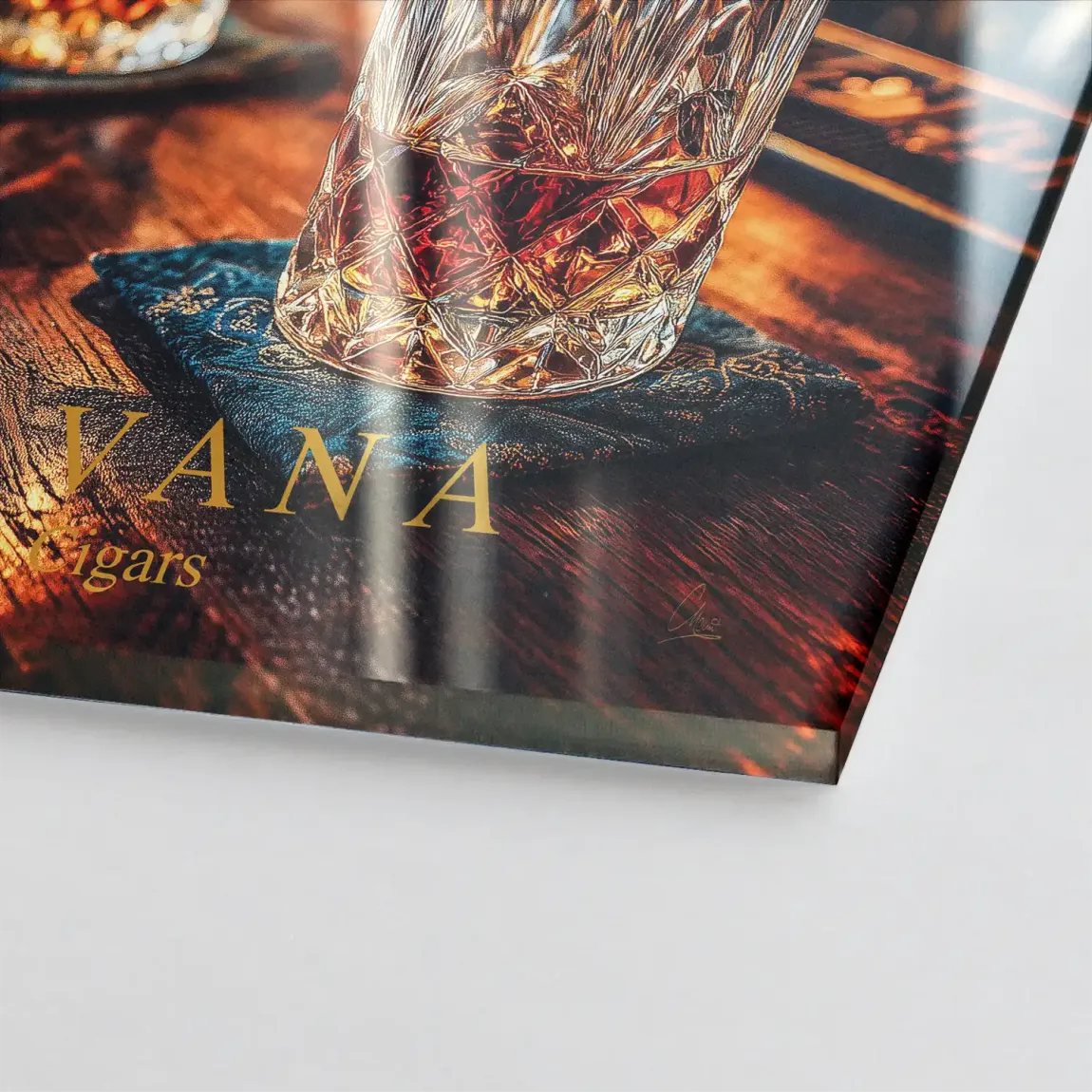Havana Nights Whisky Acrylglasbild
