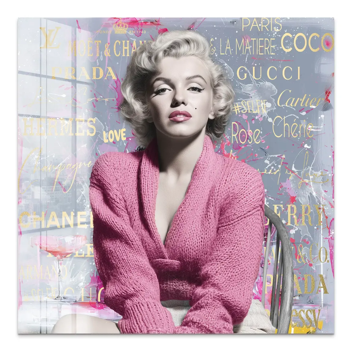 Marilyn Monroe Luxury Style Acrylglas Bild