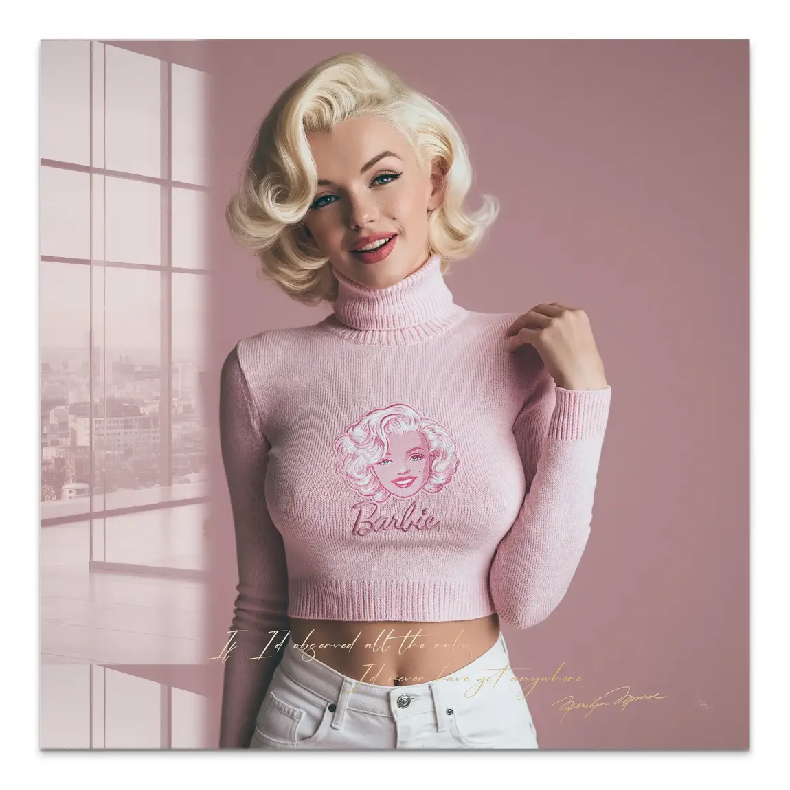 Marilyn Monroe Blush Acrylglasbild