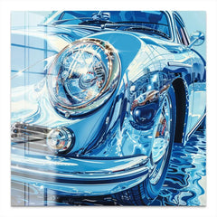 Porsche 356 Abstrakt Blue Nr.2 Acrylglas Bild