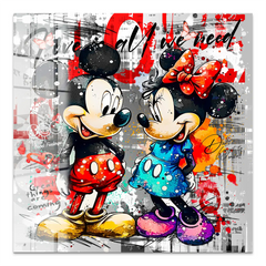 Micky Minnie Love Acrylglas Bild