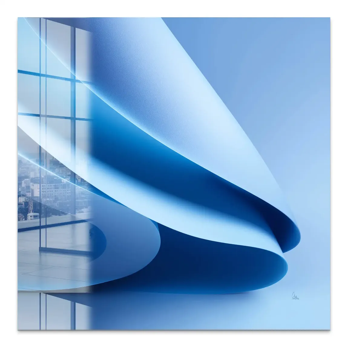 Blue Flow Acrylglasbild