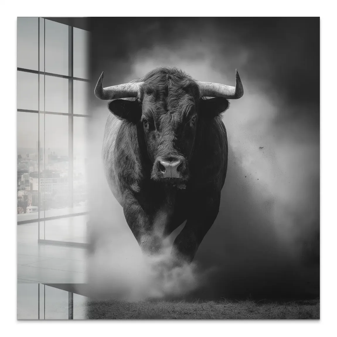 Stier Noir Acrylglasbild