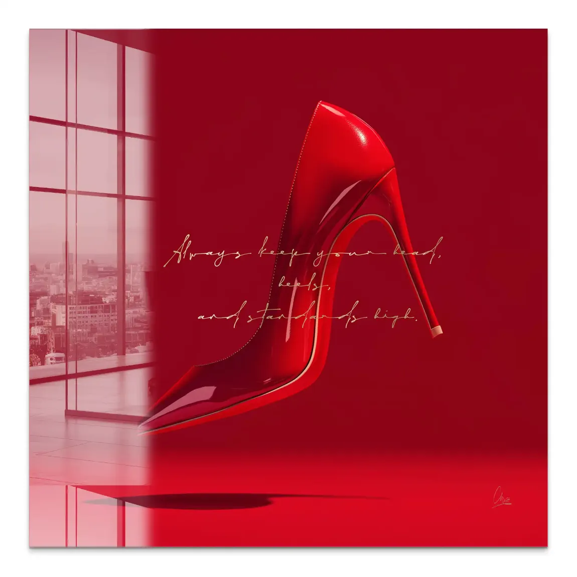 Red Heels Acrylglas Bild