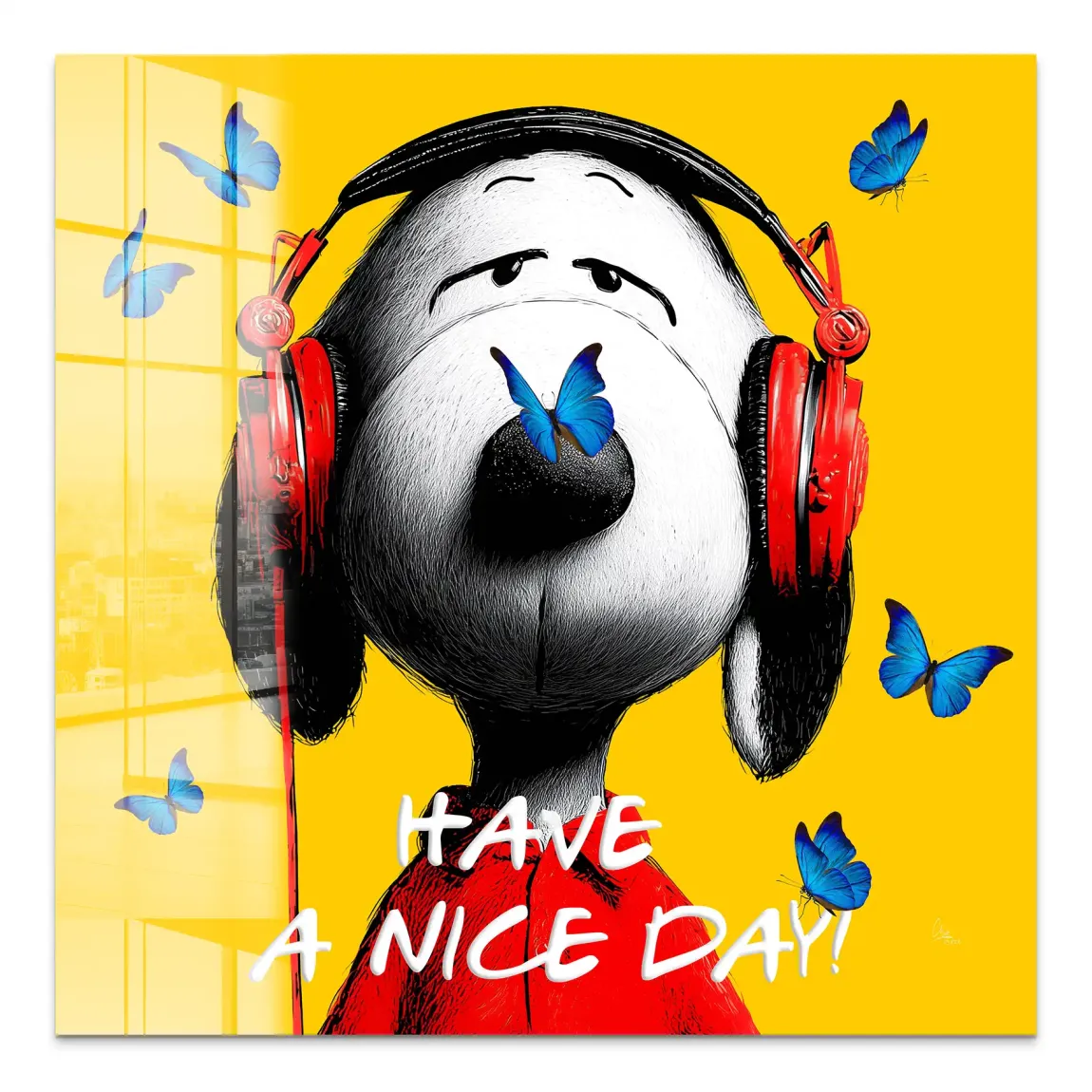 Snoopy Nice Day Acrylglasbild