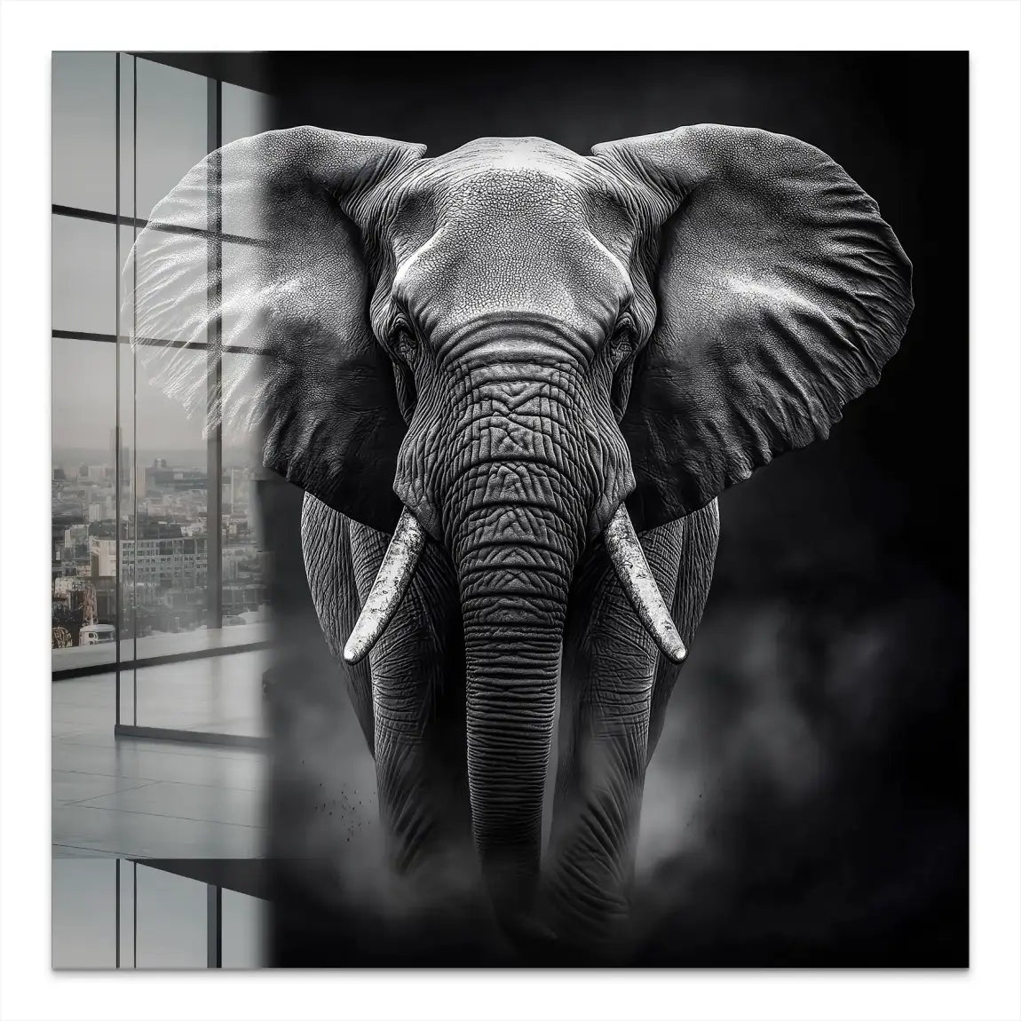 Elefant Black Style Acrylglas Bild INGALERIE