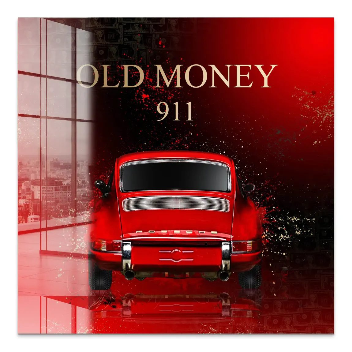 Red Elegance Porsche 911 Acrylglas Bild - INGALERIE | Dein Onlineshop für moderne Wandbilder