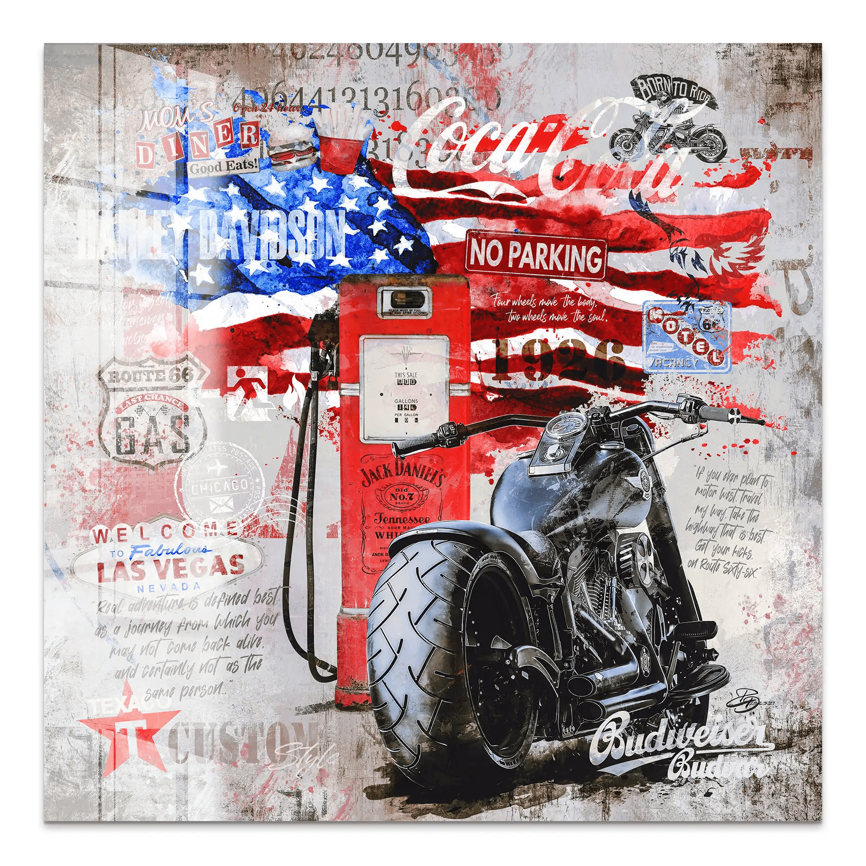 Ride the American Soul – Harley Acrylglasbild INGALERIE