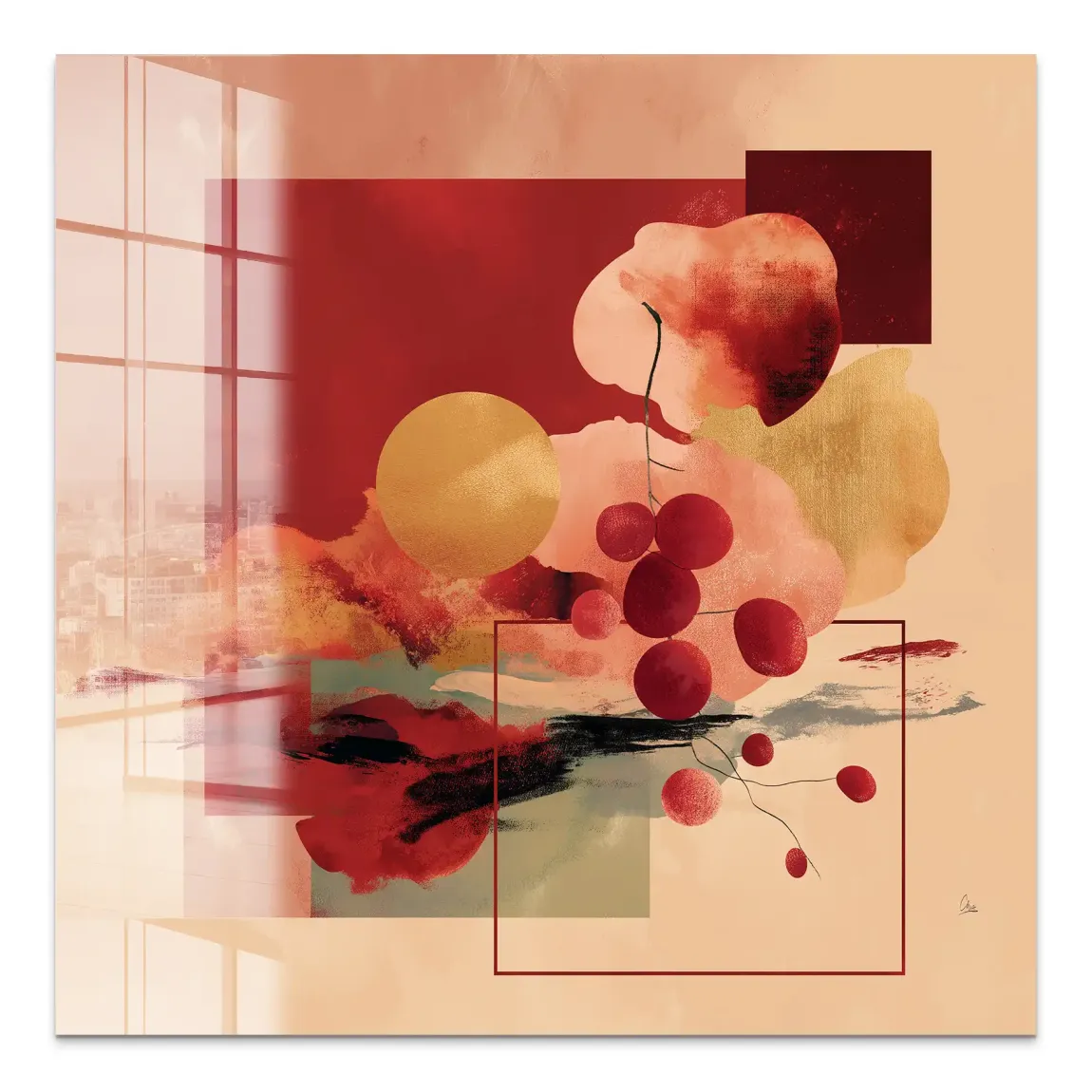 Scarlet Bloom Acrylglas Bild