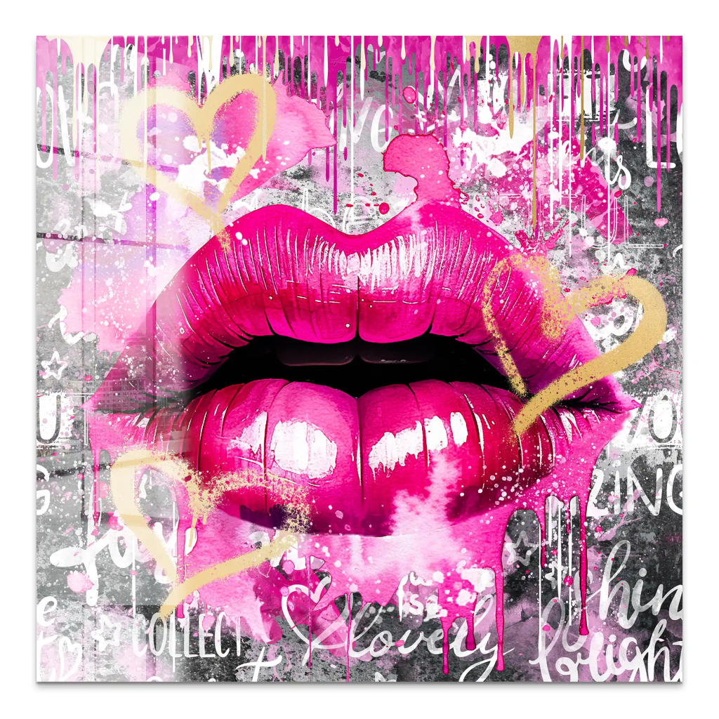 Sweet Lips Dark Style Acrylglas Bild INGALERIE