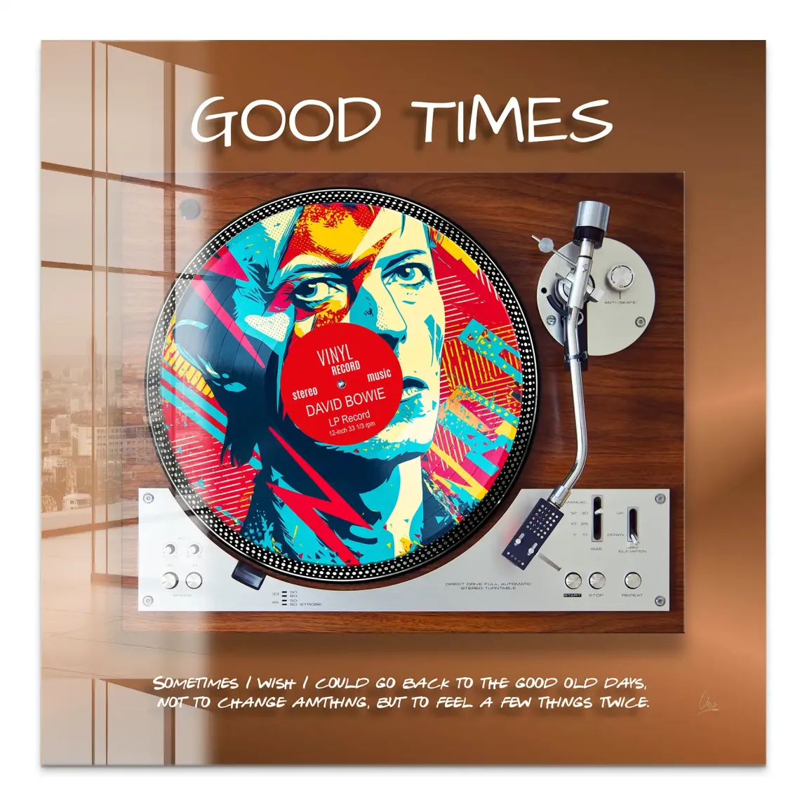 Retro Vibes David Bowie Acrylglas Bild