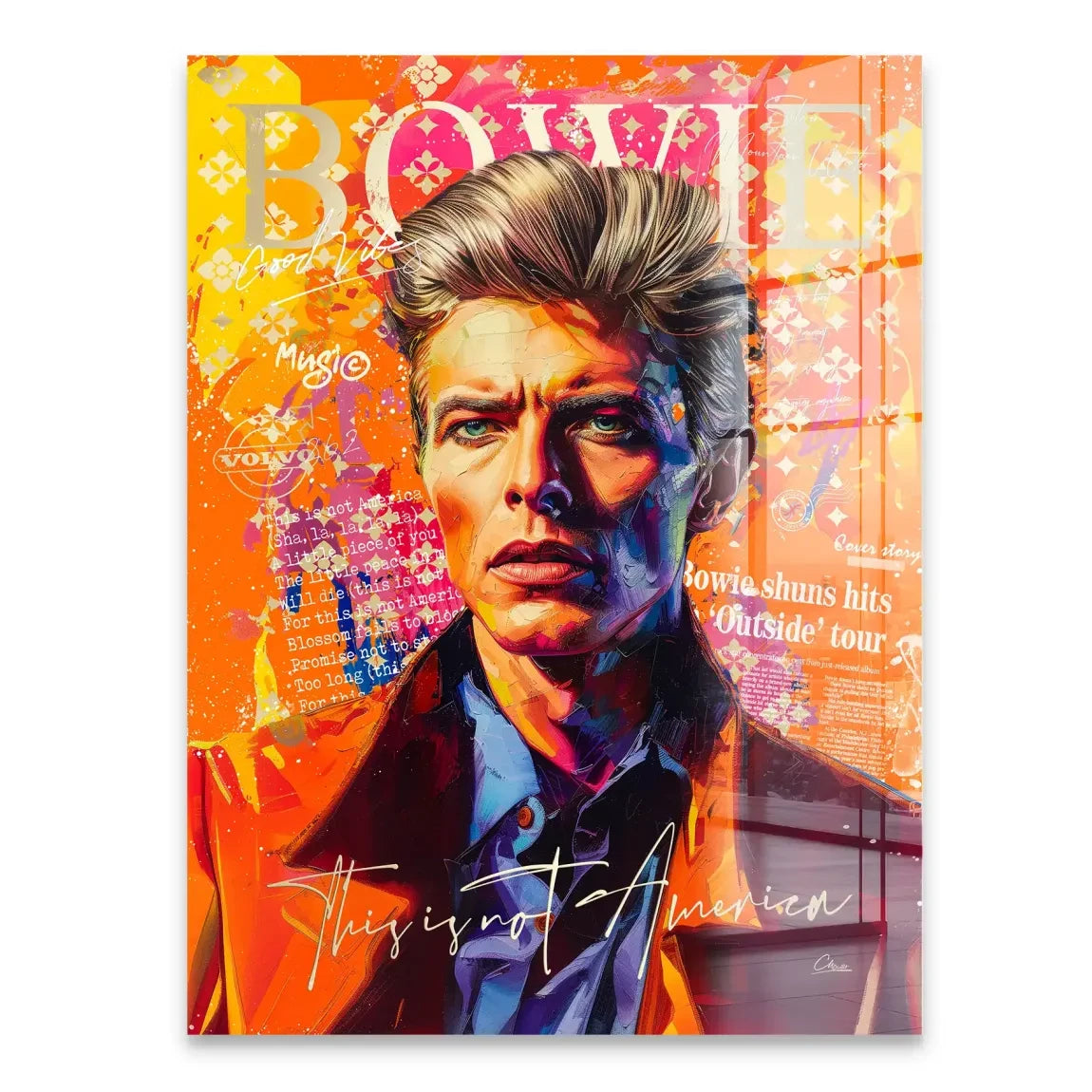 Bowie America Pop Art Acrylglasbild INGALERIE