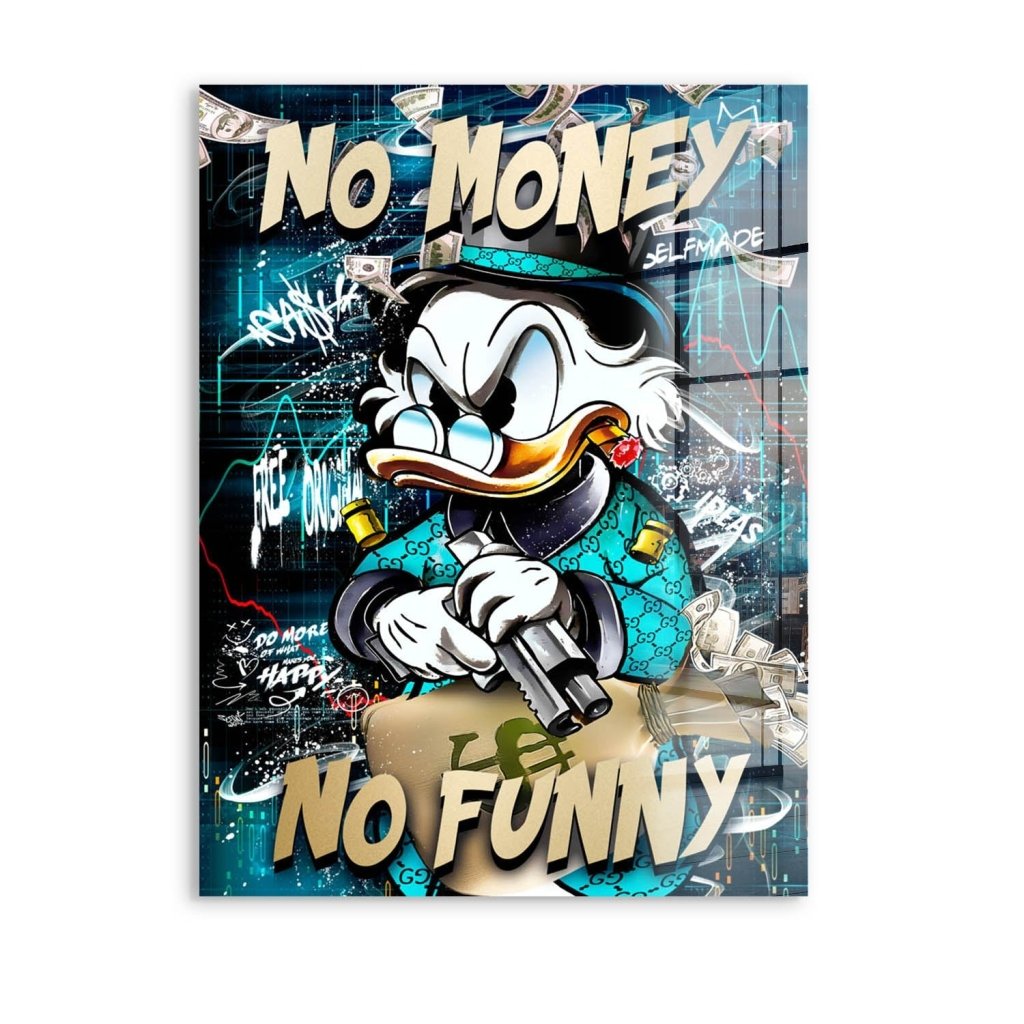 Dagobert Duck No Funny Pop Art Acrylglas Bild INGALERIE