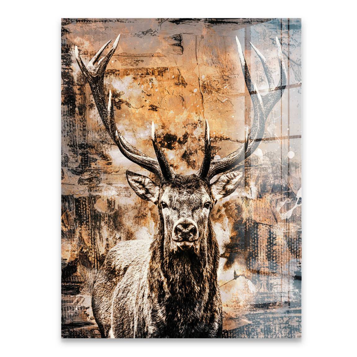 Hirsch Abstrakt Art Acrylglasbild