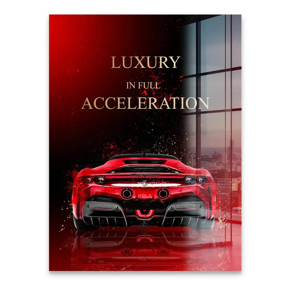 Ferrari Red Art Acrylglasbild