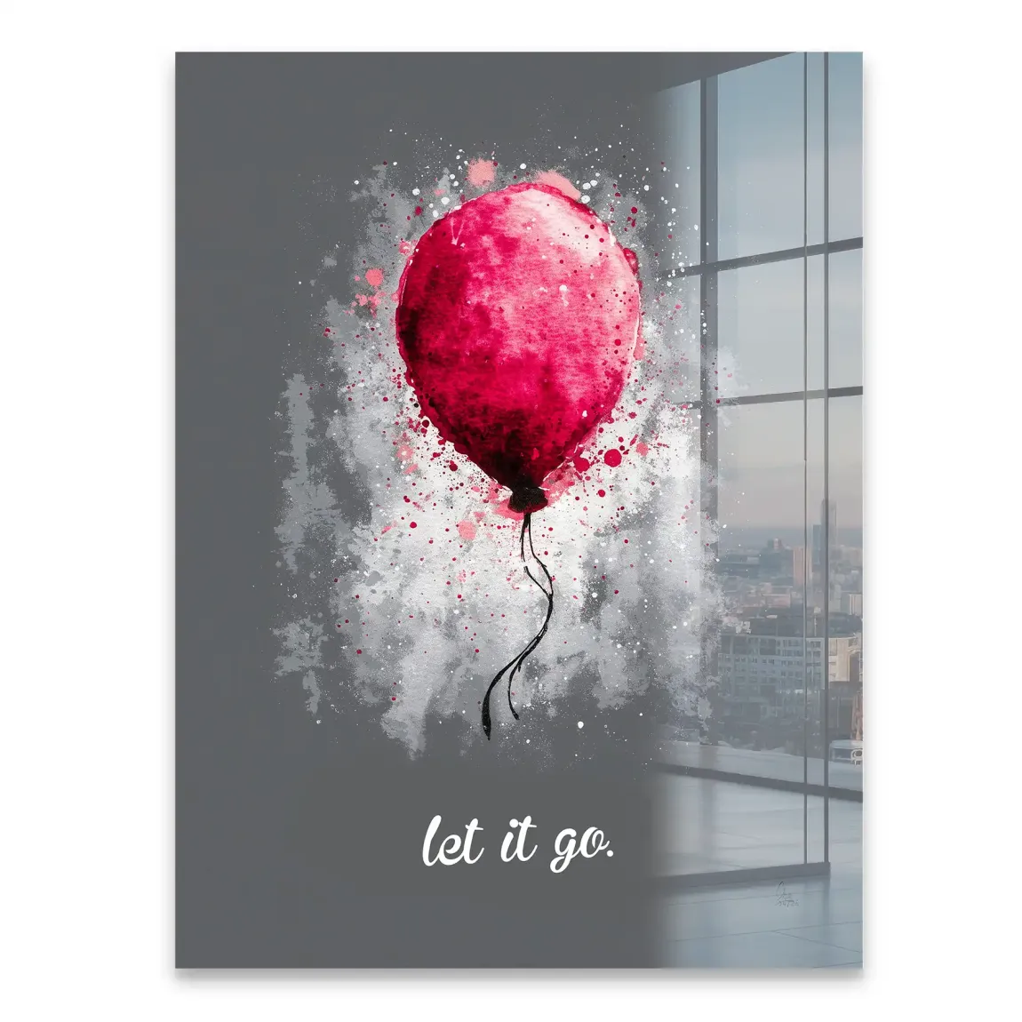 Let it go Ballon Acrylglasbild